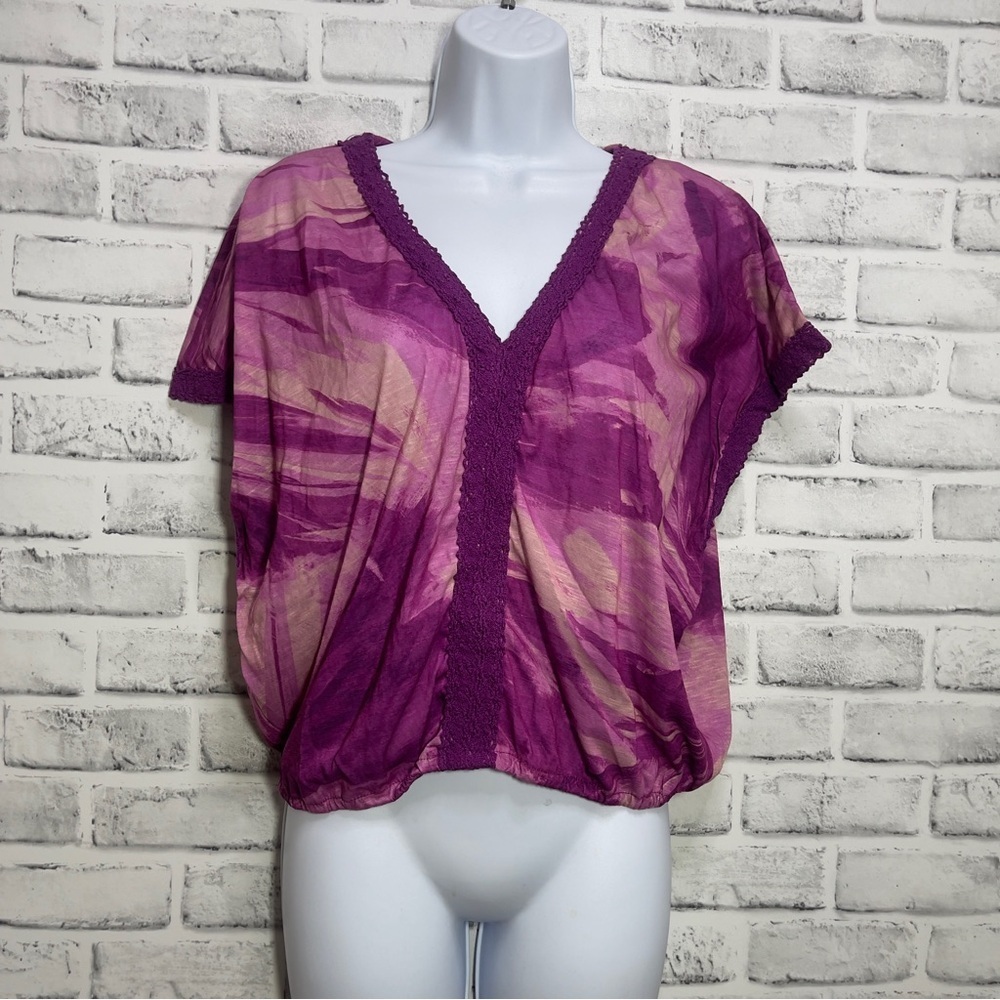 Eyelash Couture Crocheted Detailed Top Extra Small